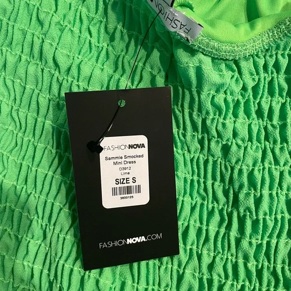 Neon Green Fashion Nova Dress - Picture 4 of 5